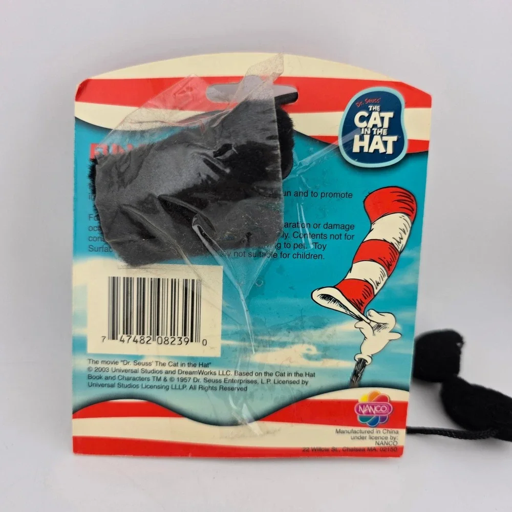 Dr. Seuss Cat in the Hat Fun‎ Dangler Catnip Toy Nanco 2003 Nostalgia Pet NEW